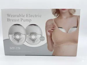 مضخة ثدي إلكترونية لاسلكية وقابلة للارتداء (Wearable Electric Breast Pump)، وموديلهاMY-378 ..مضختين