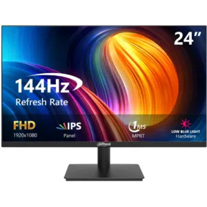 شاشه داهوا جيمنج 24 انش تردد 144 هرتز DAHUA 24 INCH 1080P FULL HD 144HZ 1MS IPS PANEL GAMING MONITOR