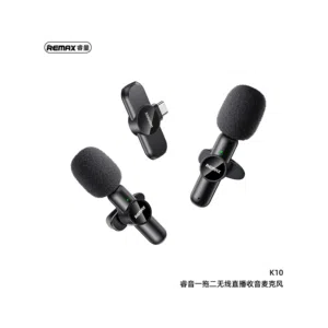 REMAX One-to-two Live-Stream Wireless Microphone K10 ميكروفون وايرليس عدد 2 وايرليس