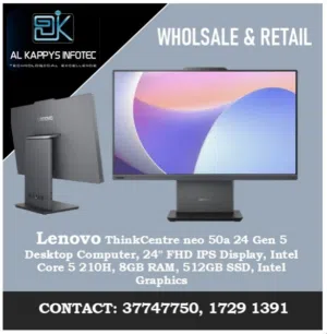Lenovo Al-in-one Computer 24"IPS Borderless display core 5-210H ( New Box Packed 1 Year Warranty )