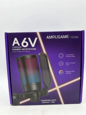 ميكروفون الألعاب والبث FIFINE AmpliGame A6V إضاءة RGB ديناميكية تضيف لمسة احترافية