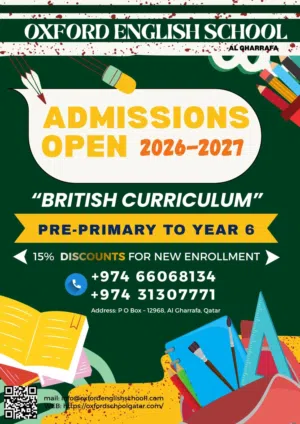 Looking for the right school for your child? ADMISSIONS OPEN OES- Gharrafa.