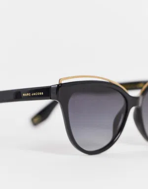 Marc Jacobs cat eye sun glasses in black and  gold - نظارة مارك جيكوبز كات اي بالاسود و الذهبي