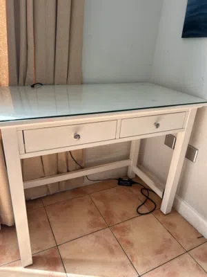 Study table with glass top
