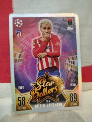 مجموعة بطاقات Topps Match Attax فئة Star Ballers لامعة ونادرة