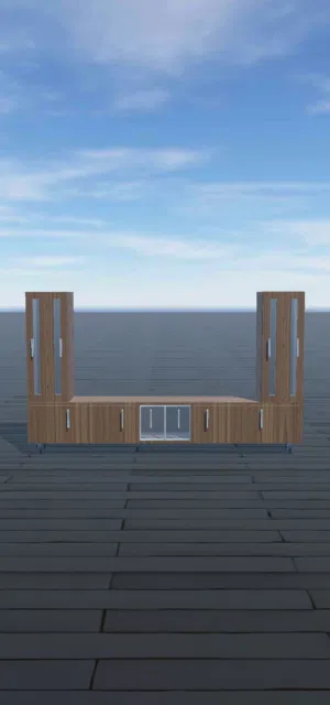 Tv unit table doors