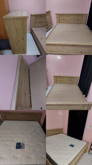 سرير كبير مع دولاب نوعية تركية نظيف جدا