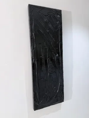 Abstract Black Textured Wall Artwork