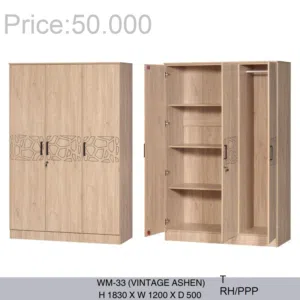 3 door cupboard  Size 120x185x47cm خزانة بثلاثة أبواب مقاس 120x185x47 سم