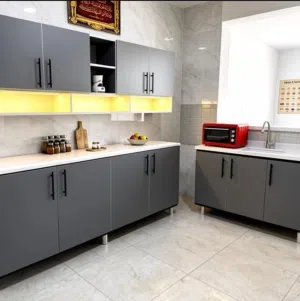 كاونتر قياس مترين ارضي وملحق وسنك متر وعشرين خشب mdf 250 الف