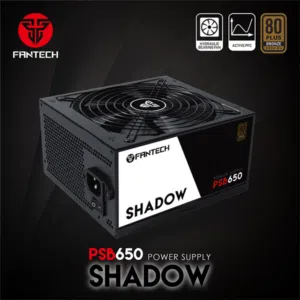 FANTECH PSB650 SHADOW 650W 80 PLUS BRONZE POWER SUPPLY (Exclusive) مزود طاقة فانتيك