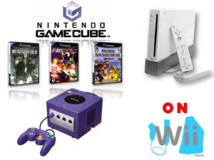 كيم كيوب داخل وي مهكر يحتوي 100 لعبه كيم كيوب و70 لعبه wii