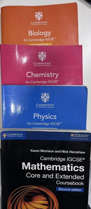 Cambridge IGCSE Textbooks – Biology, Chemistry, Physics & Mathematics (Core & Extended)