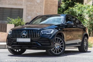 Mercedes Glc300e 2020 4matic Coupe Amg kit Plug in hybrid Night Package   السيارة وارد الشركة