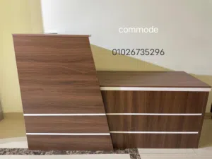 كاونتر استقبال خشب mdf اسباني مستورد / مكاتب سكرتيرة استقبال ريسبشن اثاث مكتبي