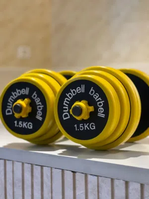 دامبلز 25 كيلو ربر  dumbbells' new