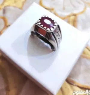 خاتم ياقوت افريقي صياغه ايطالي