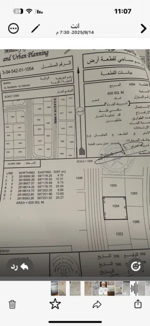 أرض سكنيه ممتازه بمخطط واحة النعمان