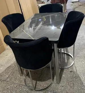صالامونجي انيقة وراقية بكراسا عراض عبار طبلة 105/70 برجلين اينوكس وخشب هاي ݣلوز مقاوم للحرارة والرطو