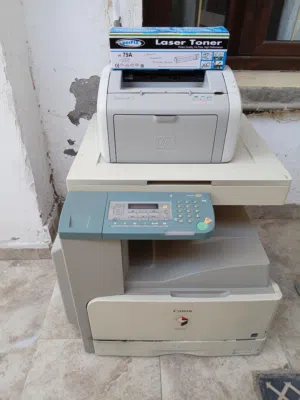 مكينة تصوير كانون وطابعه hp1020و حبر جديد للبيع