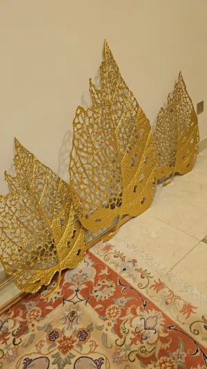 Gold leaf wall mounted 3 pc