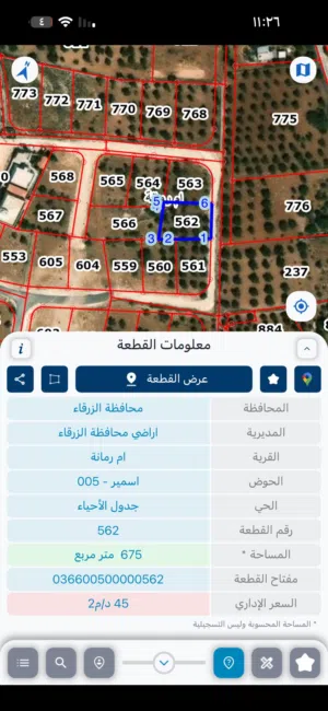 Residential Land for Sale in Zarqa Um Rummanah