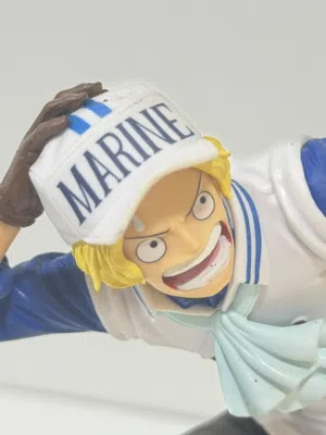 Sanji fictional figure one piece original blue white color