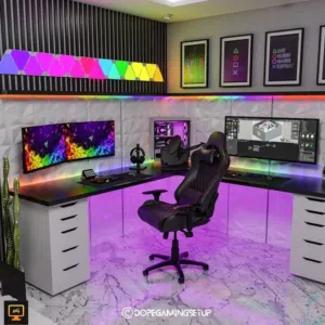 طاولة مكتب جيمنج زاويه مميزة بعدة الوان وقياسات حسب طلبك التوصيل والتركيب مجاني لعمان والزرقاء