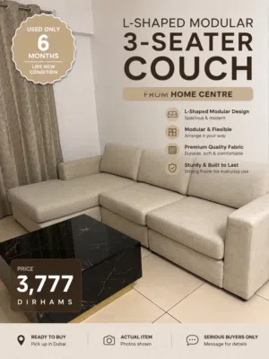 Home Center L-shape modular couch