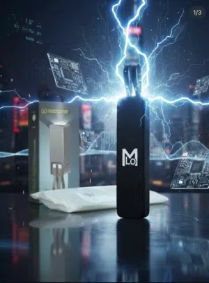 باور بانك MLO سعة 5000mAh مع كابل مدمج وإضاءة LED