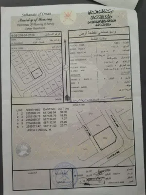 Residential Land for Rent in Al Dakhiliya Sumail
