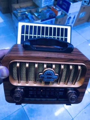 راديو انتيك شحن طاقة شمسية 15 دينار يو اس بي فلاش البلوتوث والشحن بالطاقة الشمسية