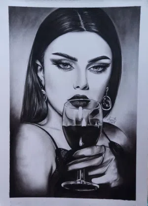 هدايا رسم بورتريه متاح فحم او الوان او زين