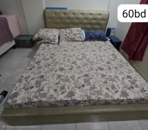 KING SIZE BED WITH MATTRESS FOR SALE