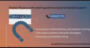 Physics teacher for Grade-9, 10, 11, 12