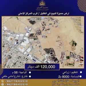 Farm Land for Sale in Zarqa Dhlail