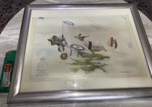 لوحه طائره كلاسيكيه ونادره بتوقيع الفنان J.K.Fletcher