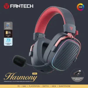 افضل سماعات وارليس للكل الاجهزة(بلايستيشن) FANTECH WHG02P HARMONY PRO WIRELESS GAMING HEADSET