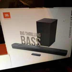 للبيع مسرح منزلي  JBL Bar 2.1 Deep Bass 300W Soundbar BAR21DBM2BLKUK