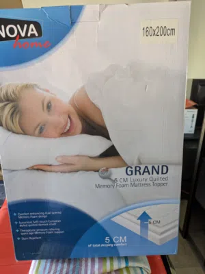 NOVA Memory foam mattress topper 160x200