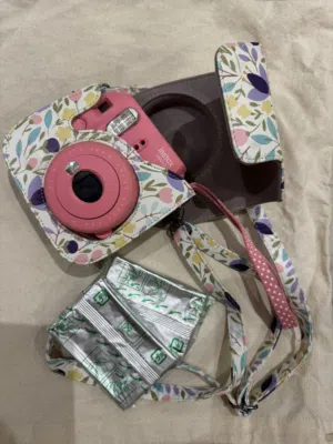 Instax mini 9 with cover and 2 packs of cartridge