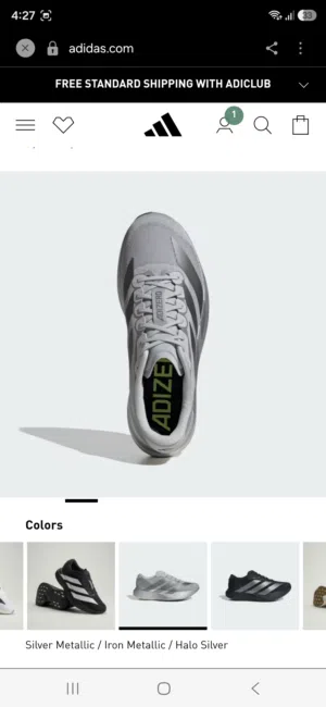 بوت Adidas Adizero اصلي  قياس 45