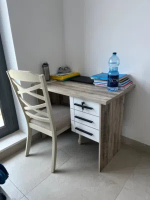 2 desks without chairs
