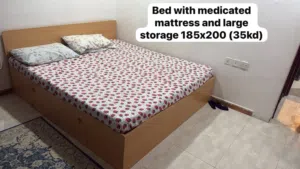 Bed with medicated matress