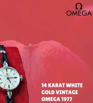 14 Karat White Gold Vintage Omega 1977 Mechanical Ladies watch