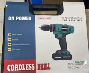 دريل يعمل بالبطارية من شركة GN POWER مع نظام المطرقة لسهولة ثقب الجدار