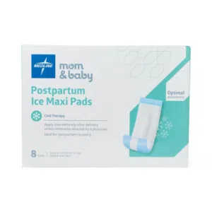 Medline 2-in-1 Absorbent Perineal Pad and Instant Cold Ice Packs for Postpartum Care