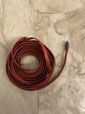 سلك HDMI طويل 10 متر ممتاز (High Speed) بحالة ممتازة - لون أحمر