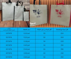 تصنيع اكياس قماشية دعائية بيئية بعددة مقاسات