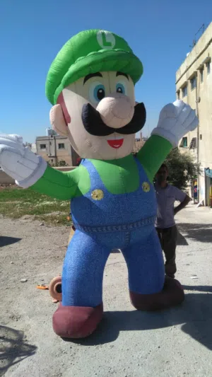 تأجير برميل افتتاح مع ماتور للمحلات التجارية شخصية ماريو ويوجد شخصيات كرتونية ملفتة